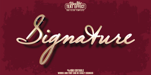 Retro editable text effect, customizable signature and lettering 3D font style
