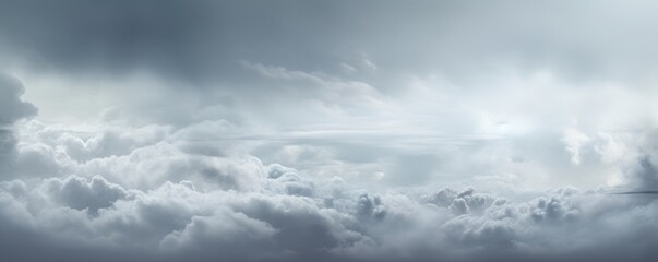 Gray sky with white cloud background - obrazy, fototapety, plakaty