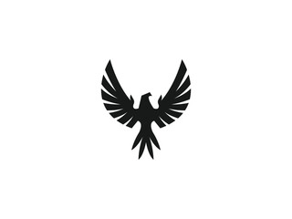 eagle crest logo vector icon illustration, logo template
