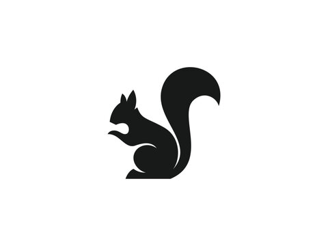 squirrel logo vector icon illustration, logo template
