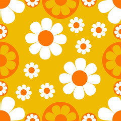 Fototapeta na wymiar Happy cute sweet floral seamless wallpaper background vector.