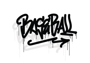 BASEBALL word graffiti tag style © Anton blez