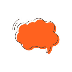 Vector Illustration.Speech bubble .Text Dialog Bubble , Text Bubble, Text, Message .Hand Drawn.Stroke.Doodle Style.Funny.Cheerful.Good.Holiday.Advertising.Fashionable Color.Print for Textile.Web 