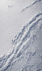 Top view of snow texture