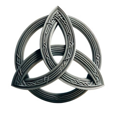 Celtic trinity knot symbol,St patrick's day, Png ,3D style and isolated on a transparent background