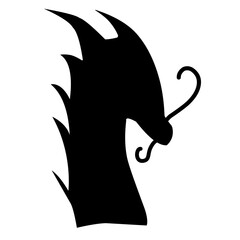 dragon head silhouette icon