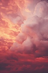 Maroon sky with white cloud background