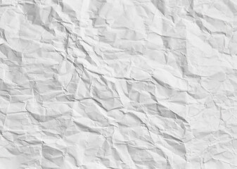  White crumpled paper texture background