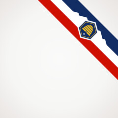 Corner ribbon flag of Utah