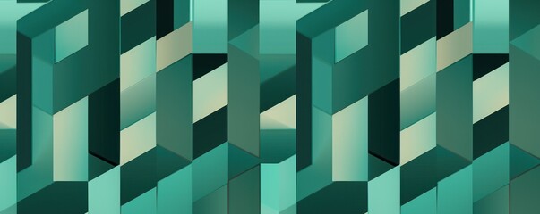 Mint repeated geometric pattern