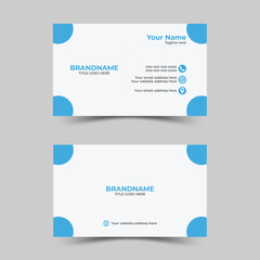 Creative and modern business card template design front and back
