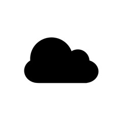 black cloud icon isolated on white and transparent background vector illustration