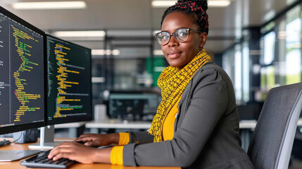 African woman developper