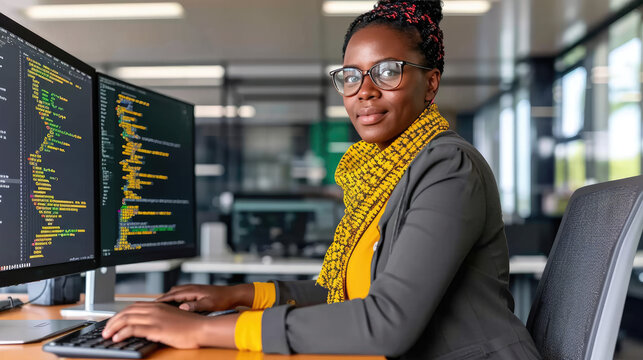 African woman developper
