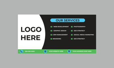 banner template design  web banner template design business conference layout professional blue business banner 