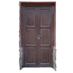 Puerta vieja y gastada de madera