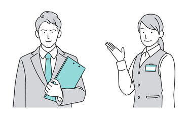 医療ソーシャルワーカー 人物イラスト