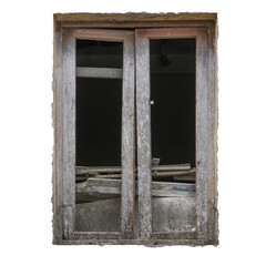 Puerta vieja y gastada de madera