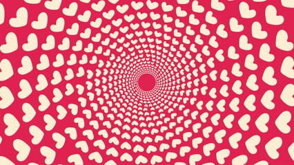 Abstract spiral round vortex valentine love background. - obrazy, fototapety, plakaty