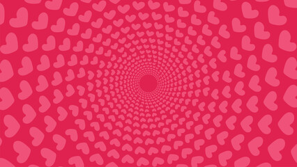 Abstract spiral round vortex valentine love background.