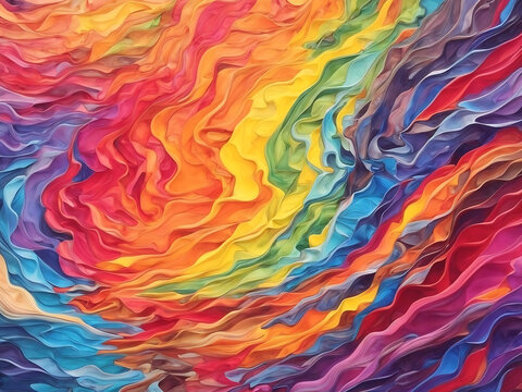 Rainbow colors, colorful, bright colors, abstract, surreal