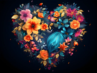 Valentine Day Love Flower Heart AI Artwork