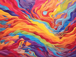 Rainbow colors, colorful, bright colors, abstract, surreal
