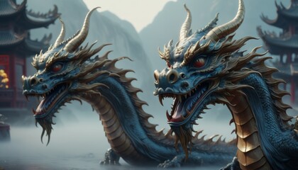 Beautiful fantasy dragon. Year of the Dragon according to the eastern horoscope