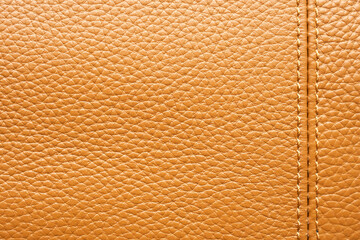 luxury brown leather bag texture background with stitching