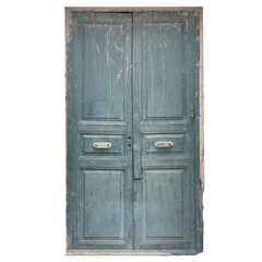 Puerta vieja y gastada de madera