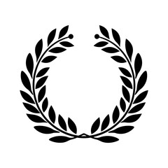 Wreath with leaves. Circular laurel wreath. Award concept.