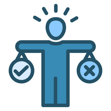 Decition Blue Colour Icon