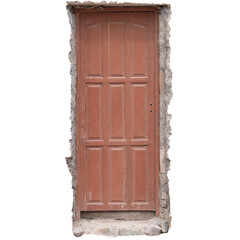 Puerta vieja y gastada de madera