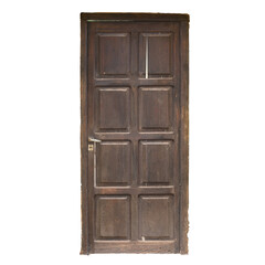 Puerta vieja y gastada de madera