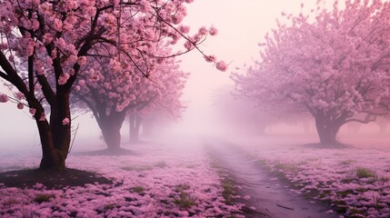 Obraz premium Springtime Cherry Blossom Splendor - AI Generated
