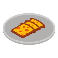 Assorted Fruit Cake Slices in Platter isometric concept, candied  fruit bread vector icon design, Bakery and Baker symbol food preparation and Kitchen Utensils sign, Recipe development illustration