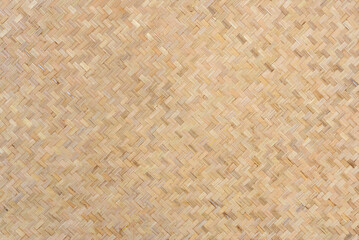 Woven bamboo pattern, bamboo weave wall background, Wooden bamboo texture.