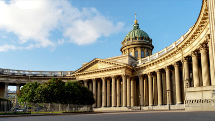 St. Petersburg, Russia, July 04, 2023: Kazan Cathedral in St. Petersburg