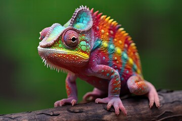A normal colorful chamelion