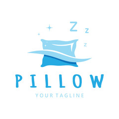 Creative logo designs for pillows, blankets, bed sheets and beds, sleep, zzz, clock, moon and stars.