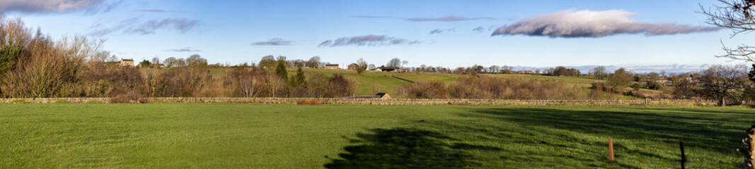 Panoramic view of the Yorkshire Dales near Harrogate, North Yorkshire, England, United Kingdom