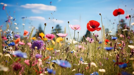 Autumn Wildflower Meadow Charm - AI Generated