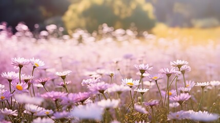 Fototapeta premium Autumn Wildflower Meadow Charm - AI Generated