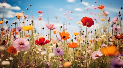 Autumn Wildflower Meadow Charm - AI Generated