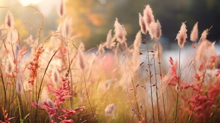 Autumn Wildflower Meadow Charm - AI Generated