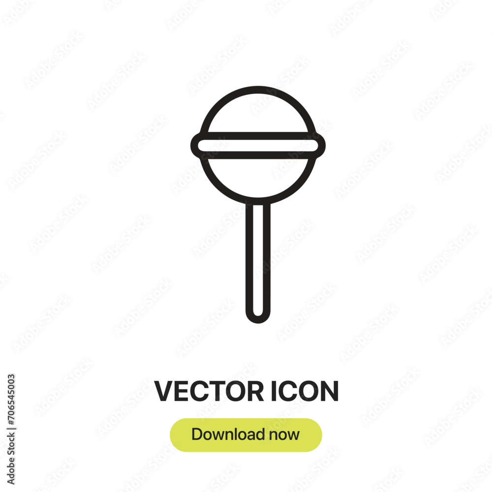Poster lollipop icon vector. linear-style sign for mobile concept and web design. lollipop symbol illustrat