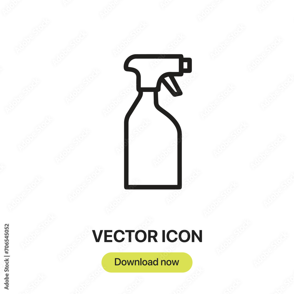 Leinwandbilder Water Spray icon vector. Linear-style sign for mobile concept and web design. Water Spray symbol illustration. Pixel vector graphics - Vector.	