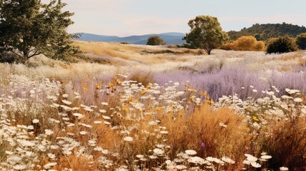 Autumn Wildflower Meadow Charm - AI Generated