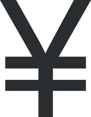 Japanese Yen Sign Icon in Flat Style. Vector Illustration