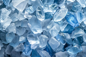 Farbloses Glasgranulat | Crushed Ice  - obrazy, fototapety, plakaty